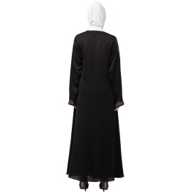 Nazneen Front and Sleeve Hand work A line Party Abaya