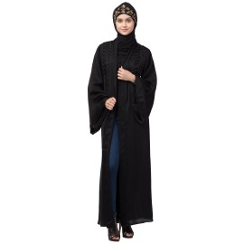 Nazneen hand work front and back Front open Dubai Abaya