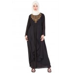 Nazneen Neck Embroidered Party Abaya