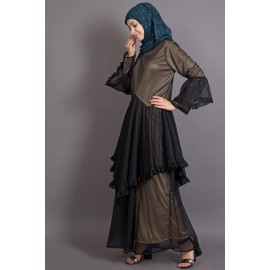 NAZNEEN Zig Zag Frill Funky Abaya