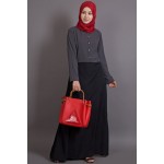 NAZNEEN Contrast Body Daily Wear Abaya