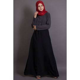 NAZNEEN Contrast Body Daily Wear Abaya