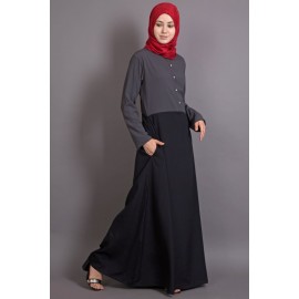 NAZNEEN Contrast Body Daily Wear Abaya