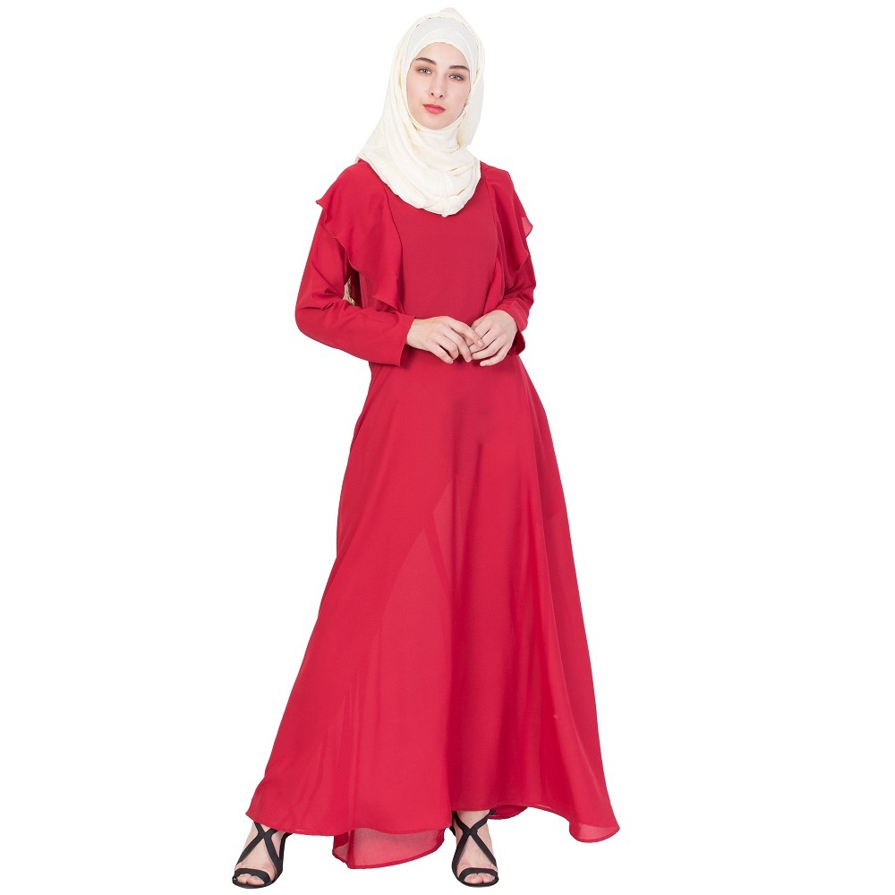 Nazneen Frill Casual Daily Wear Collage Girls Casual abaya