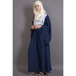 Nazneen Contrast Yoke Bell Sleeve Bohemian Abaya