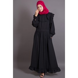 Nazneen Frilled Trendy Bohemian Abaya