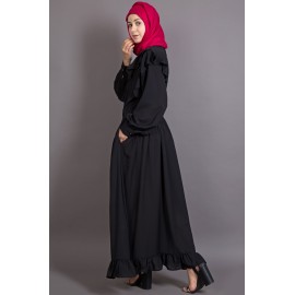 Nazneen Frilled Trendy Bohemian Abaya