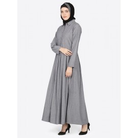 Nazneen Shirt Collar Executive Abaya 