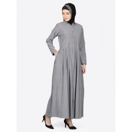 Nazneen Shirt Collar Executive Abaya 