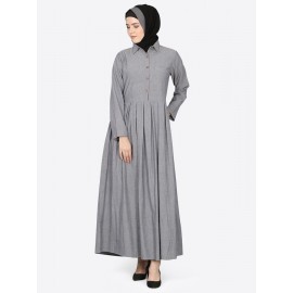 Nazneen Shirt Collar Executive Abaya 