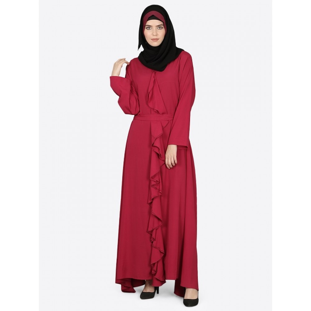 Nazneen Front Frill Casual Abaya