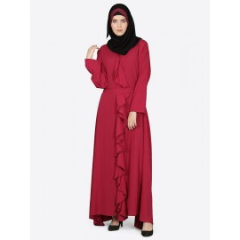 Nazneen Front Frill Casual Abaya