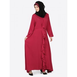 Nazneen Front Frill Casual Abaya