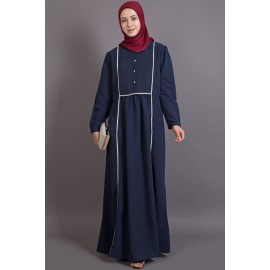 Nazneen Bohemian Contrast Lace Abaya