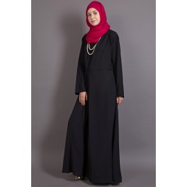 Nazneen Asymmetrical Pleated Casual Abaya