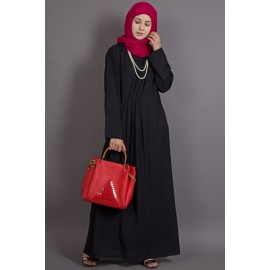 Nazneen Asymmetrical Pleated Casual Abaya