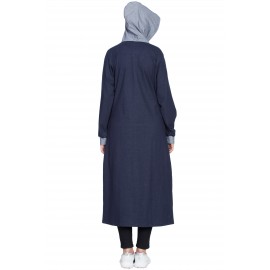 Nazneen Front Open With Hood Jersey Sports Abaya