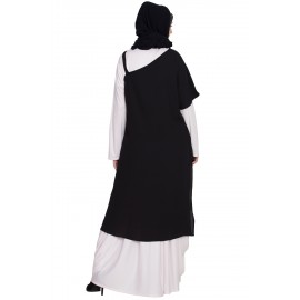 Nazneen One Sleeve Asymmetrical Abaya Jacket ( Jacket Only)