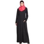 Nazneen Extended Pocket Jersey Travel Abaya