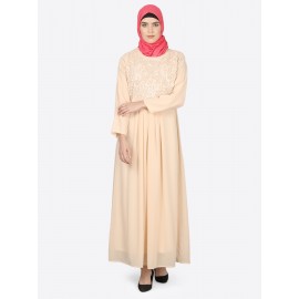 NAZNEEN EMBELISHED PEACH BURQOWN