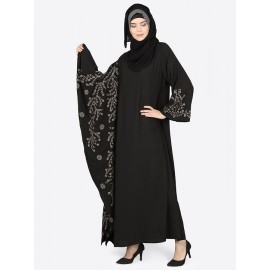 Nazneen Embroidered Butterfly Sleeve Party Abaya