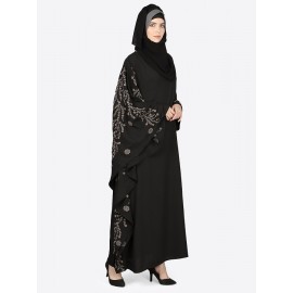 Nazneen Embroidered Butterfly Sleeve Party Abaya