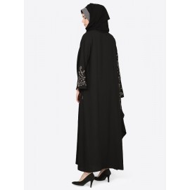 Nazneen Embroidered Butterfly Sleeve Party Abaya