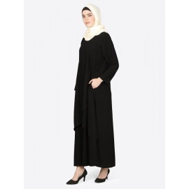 Nazneen Overlapped Panel Casual Abaya