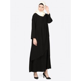 Nazneen Overlapped Panel Casual Abaya