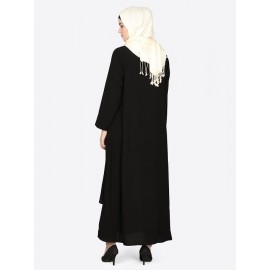 Nazneen Overlapped Panel Casual Abaya