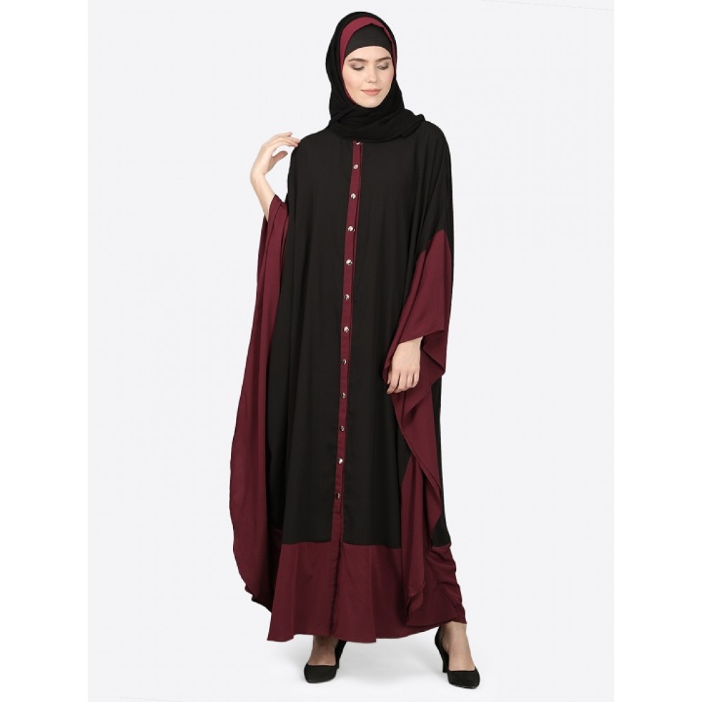 Nazneen Front Open Contrast Kaftan