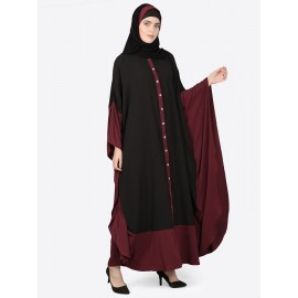 Nazneen Front Open Contrast Kaftan