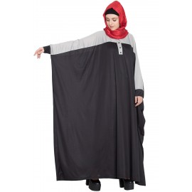 Nazneen Kaftan Style Contrast Across Sleeve Irani Abaya