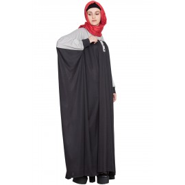 Nazneen Kaftan Style Contrast Across Sleeve Irani Abaya