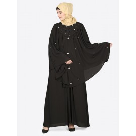 Nazneen Cape With Beads Abaya