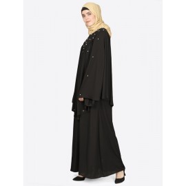 Nazneen Cape With Beads Abaya