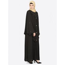 Nazneen Cape With Beads Abaya