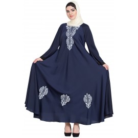 Nazneen Thread Embroidered Umbrella Nida Abaya