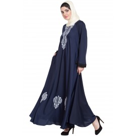 Nazneen Thread Embroidered Umbrella Nida Abaya