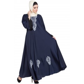 Nazneen Thread Embroidered Umbrella Nida Abaya