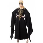 Nazneen Extra Long Wings Sleeve Embroidered Party Abaya