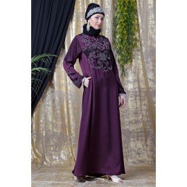 Nazneen Front And Sleeve Hand Embroidered Party Abaya