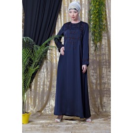 Nazneen Front And Sleeve Hand Embroidered Party Abaya