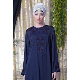 Nazneen Front And Sleeve Hand Embroidered Party Abaya