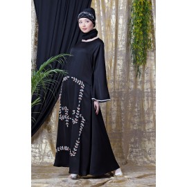 Nazneen Front Hand Embroidered Bell Sleeve Party Abaya