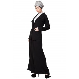 Nazneen Executive Two Piece Contemporary Coat Pant Cum Abaya