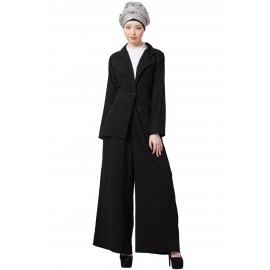 Nazneen Executive Two Piece Contemporary Coat Pant Cum Abaya