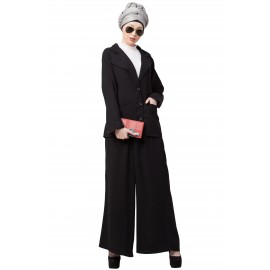 Nazneen Executive Two Piece Contemporary Coat Pant Cum Abaya