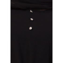 Nazneen Contrast Piping at Sleeve Casual Abaya