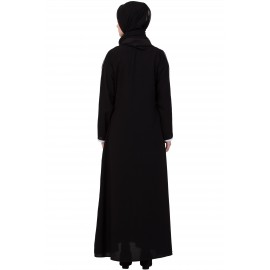 Nazneen Contrast Piping at Sleeve Casual Abaya